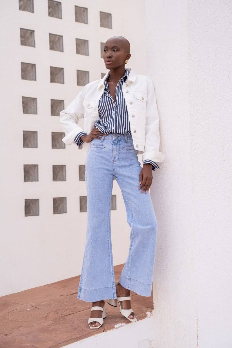 ORAIJE JEANS WIDE LEG BLEACH FRONT POCKET Angebote