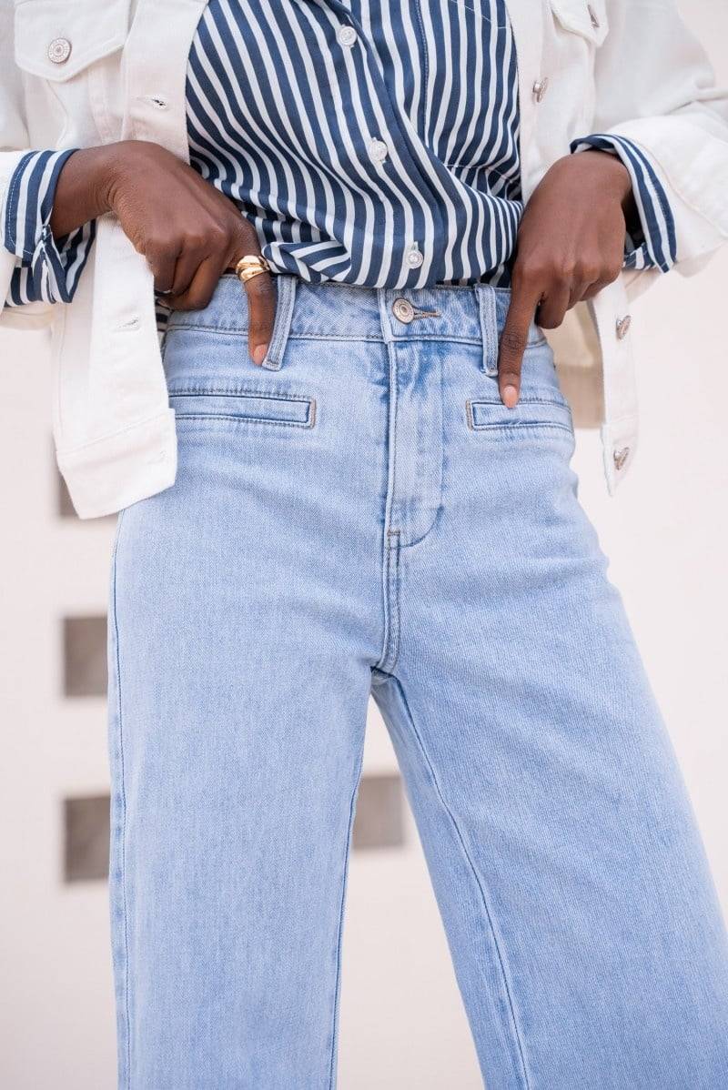 ORAIJE JEANS WIDE LEG BLEACH FRONT POCKET Angebote