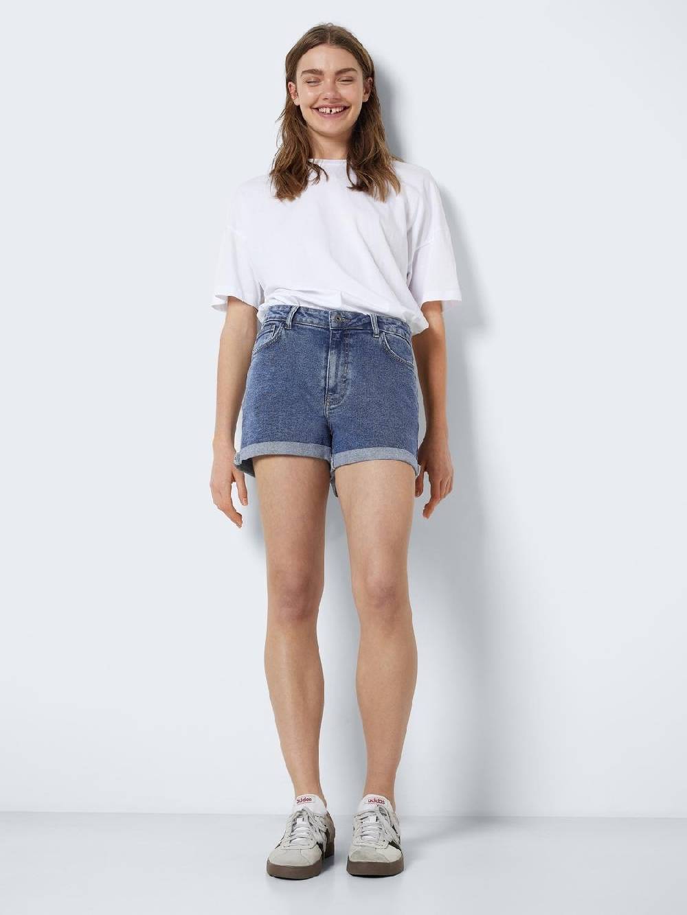 NOISY MAY NMMONI HW SHORTS AZ360 BL NOOS MID BLUE DENIM Flash Sale