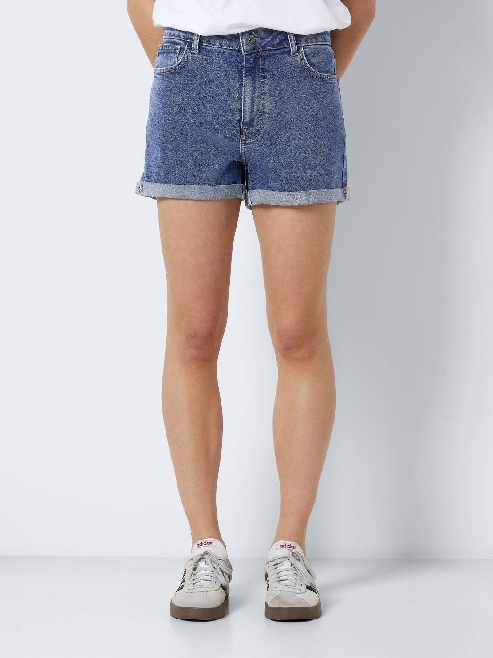 NOISY MAY NMMONI HW SHORTS AZ360 BL NOOS MID BLUE DENIM Flash Sale