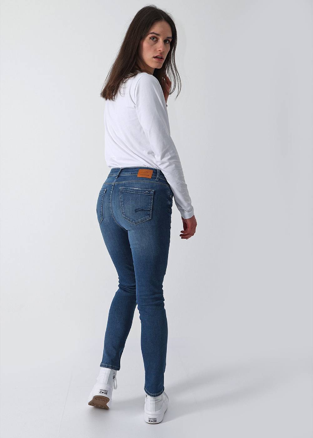 M.O.D MONIKA Slim Fit - (1092 Silver Blue) Rabatt