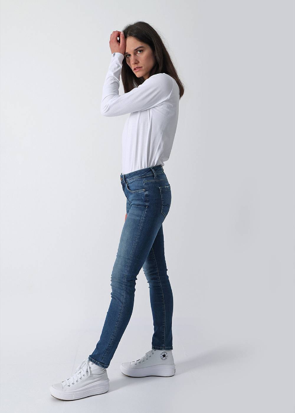 M.O.D MONIKA Slim Fit - (1092 Silver Blue) Rabatt
