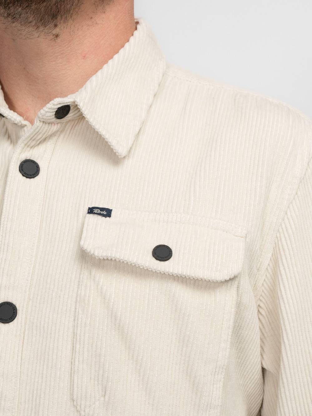 Petrol M-3040-SIL427 MEN SHIRT LONG SLEEVE UNI 7137 ECRU Online Outlet