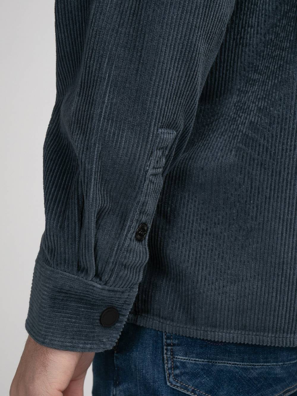 Petrol M-3040-SIL427 MEN SHIRT LONG SLEEVE UNI 5185 Midnight Blue Zeitlich begrenztes Angebot