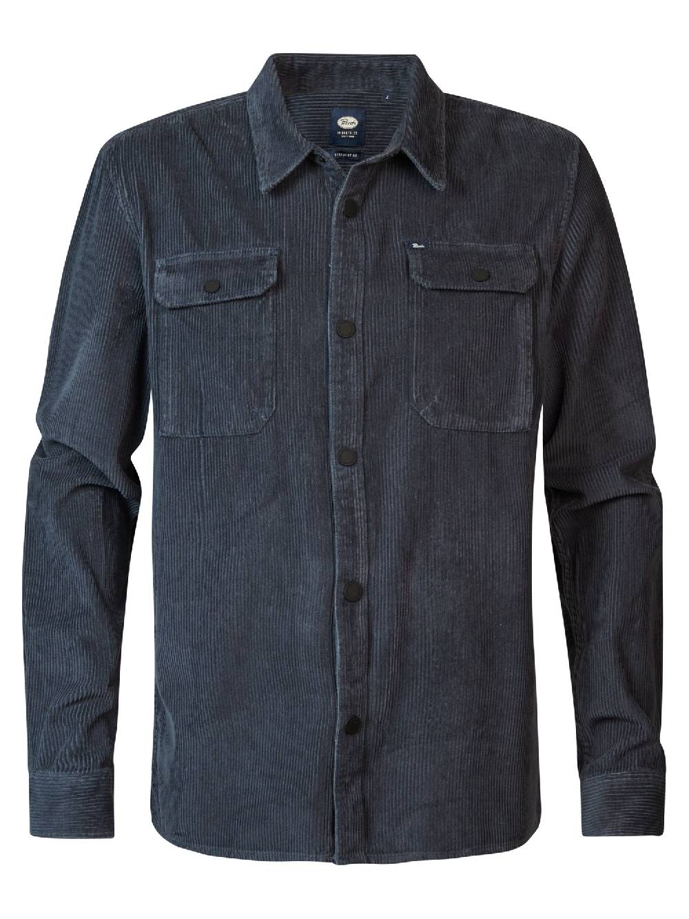 Petrol M-3040-SIL427 MEN SHIRT LONG SLEEVE UNI 5185 Midnight Blue Zeitlich begrenztes Angebot