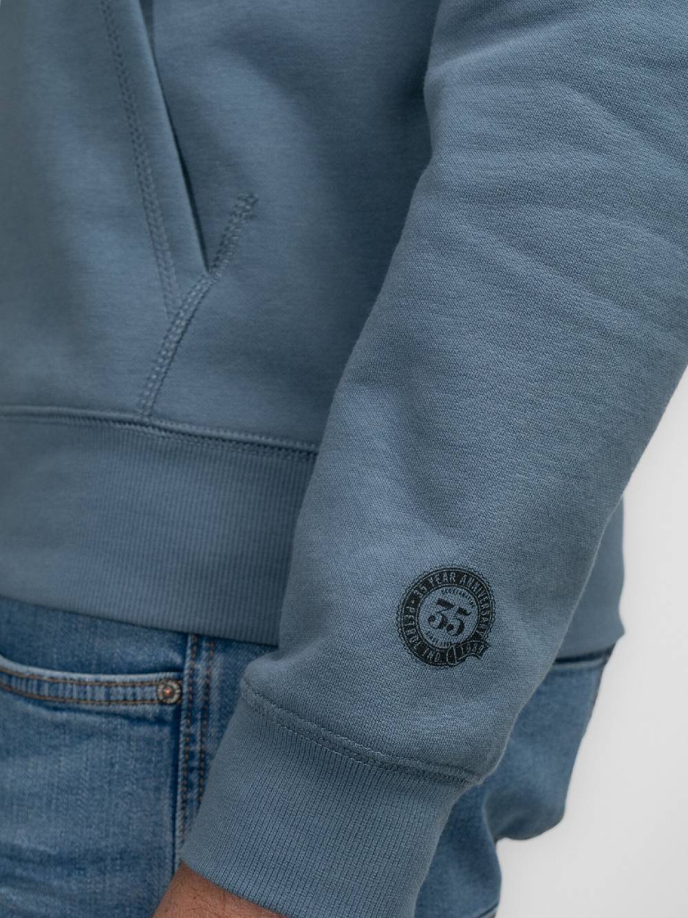 Petrol M-3040-SWH361 Men Sweater Hooded Print (5183 Light Shadow) Tiefpreis