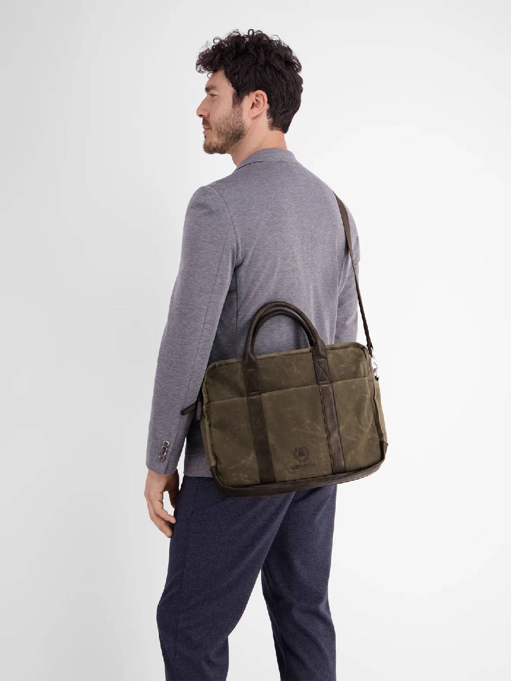 Lerros 5002370 ZAKELIJKE TAS COLUMBUS (645 GRANITE) Clearance-Verkauf