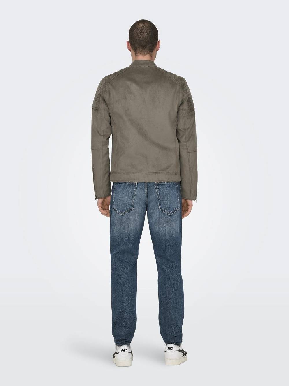 Only & Sons ONSGUS FAUX SUEDE RACER JACKET (Falcon) Im Verkauf