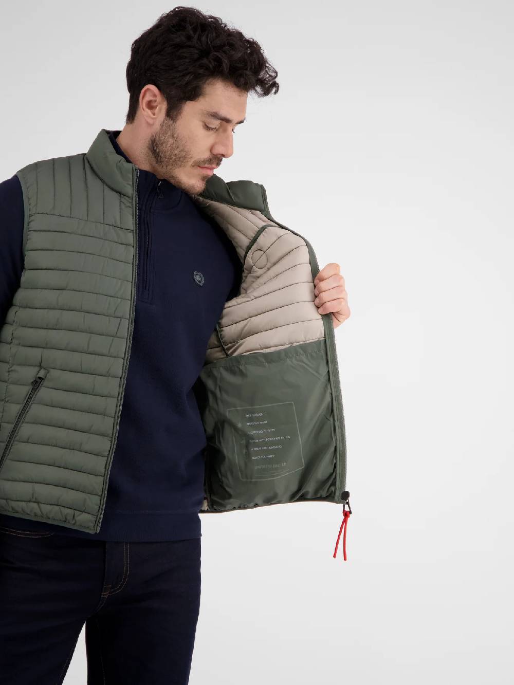 Lerros 2007341 LICHTGEWICHT VEST (618 MINERAL GREEN MELANGE) Verkauf