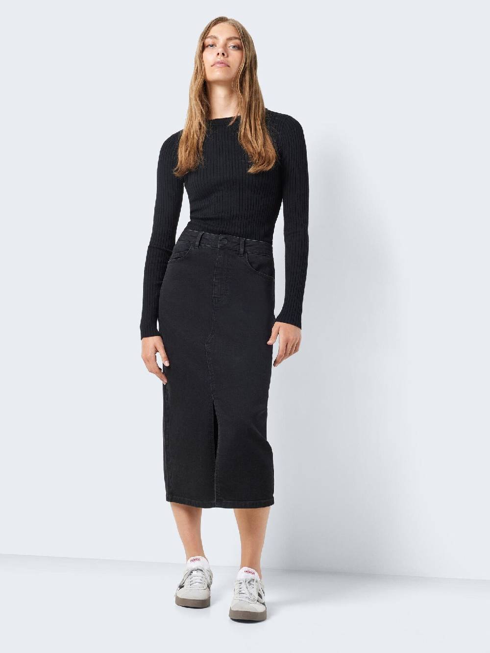 NOISY MAY KATH NW Long Skirt (Black Denim) Neuheiten