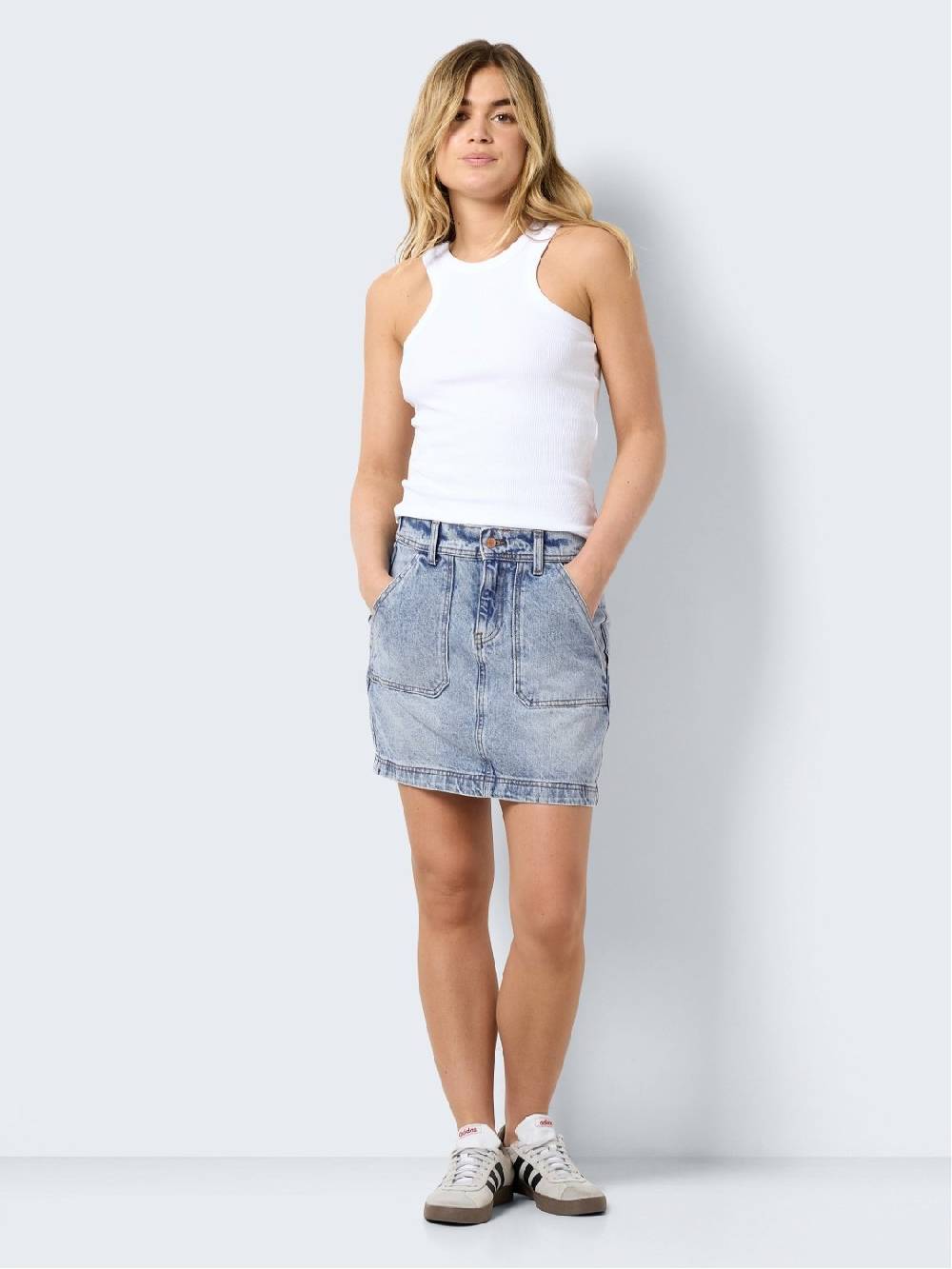 NOISY MAY REGINA HW Denim Skirt (Light Blue Used) Bestseller