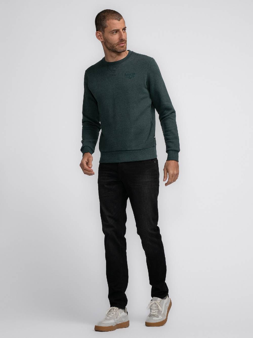 Petrol M-3040-SWR309 MEN SWEATER ROUND NECK PRINT 6089 Bottle Saisonale Angebote