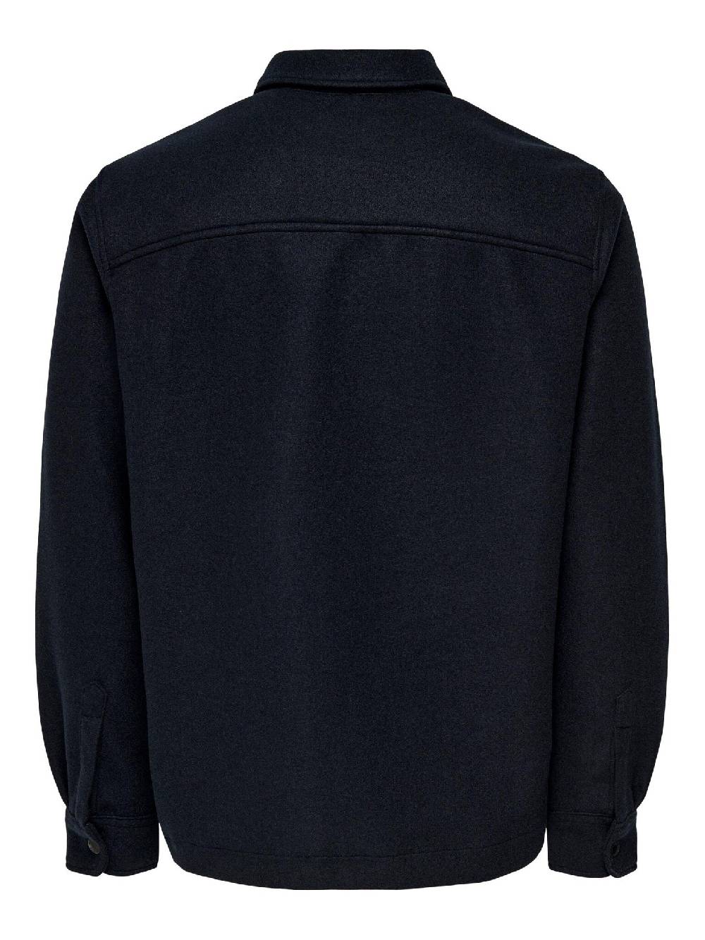 Only & Sons Onsdal OVR ZIP LS Shirt (187197 Dark Navy) Auslauf