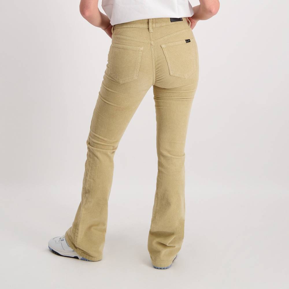 Cars Jeans Desiree Flare Corduroy Khaki Online Outlet
