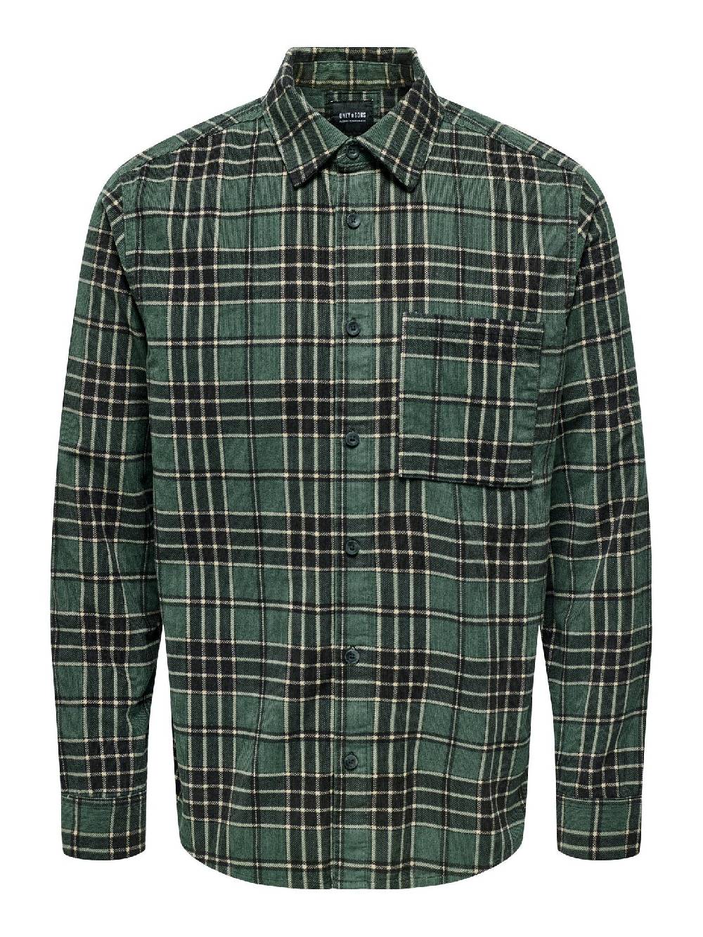 Only & Sons Onsleo REG LS Wash Cord Shirt (236255 Cilantro) Black Friday Preise