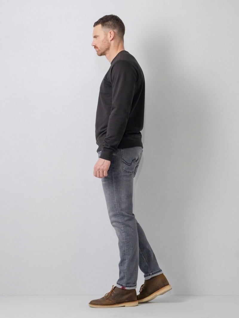 Petrol RUSSEL - Men Denim Tapered (9700 Grey) Schlussverkauf