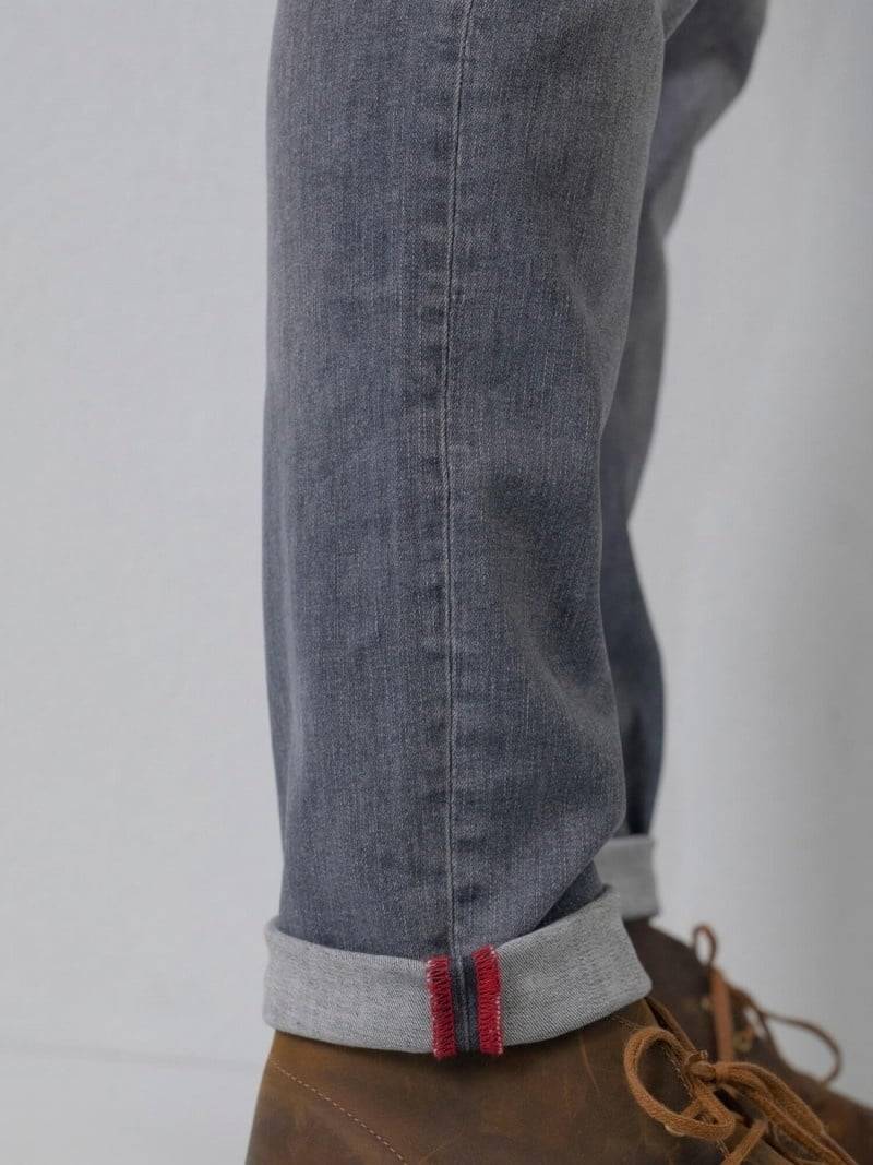 Petrol RUSSEL - Men Denim Tapered (9700 Grey) Schlussverkauf