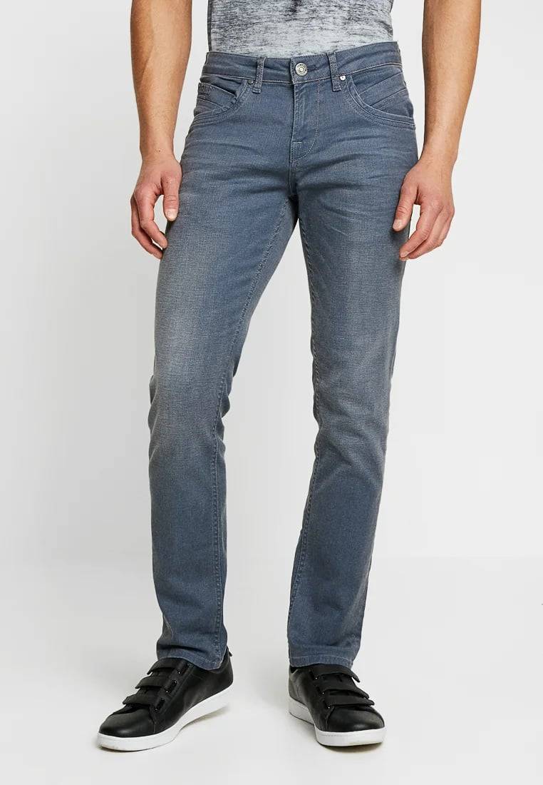 Cars Jeans Henlow Regular Coated Grey Blue Rabatt