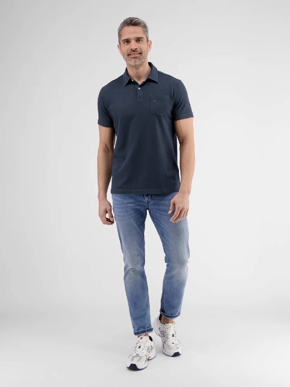 Lerros 2443204 POLOSHIRT IN SPORTIEVE WAFELPIQUÉKWALITEIT (485 CLASSIC NAVY) Preisnachlass