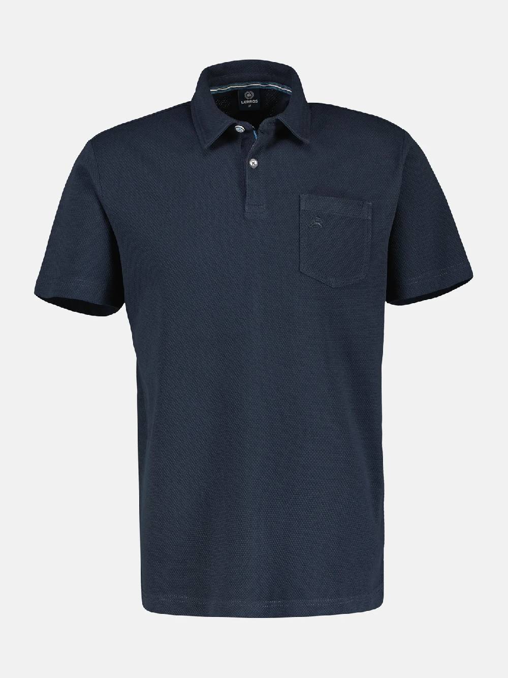 Lerros 2443204 POLOSHIRT IN SPORTIEVE WAFELPIQUÉKWALITEIT (485 CLASSIC NAVY) Preisnachlass