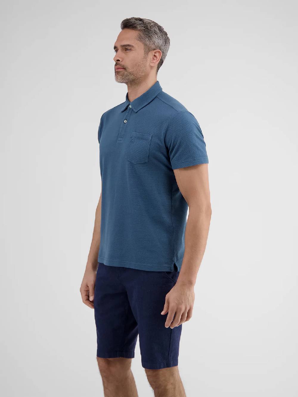 Lerros 2443204 POLOSHIRT IN SPORTIEVE WAFELPIQUÉKWALITEIT (448 STORM BLUE) Saisonschlussverkauf
