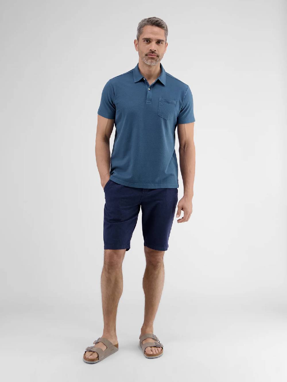 Lerros 2443204 POLOSHIRT IN SPORTIEVE WAFELPIQUÉKWALITEIT (448 STORM BLUE) Saisonschlussverkauf