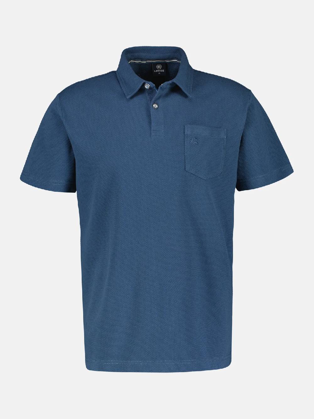 Lerros 2443204 POLOSHIRT IN SPORTIEVE WAFELPIQUÉKWALITEIT (448 STORM BLUE) Saisonschlussverkauf
