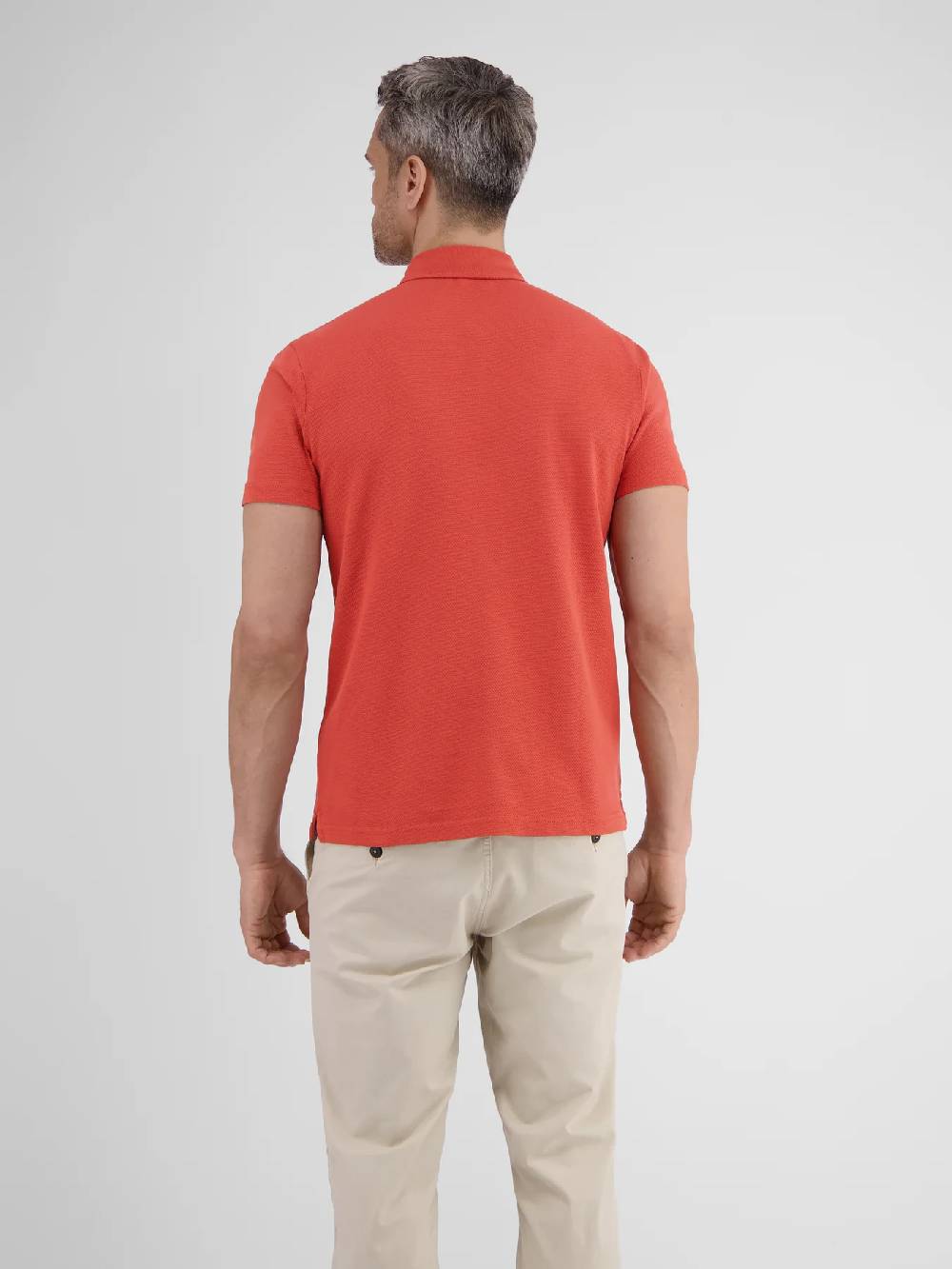 Lerros 2443204 POLOSHIRT IN SPORTIEVE WAFELPIQUÉKWALITEIT (327 DEEP CORAL RED) Black Friday