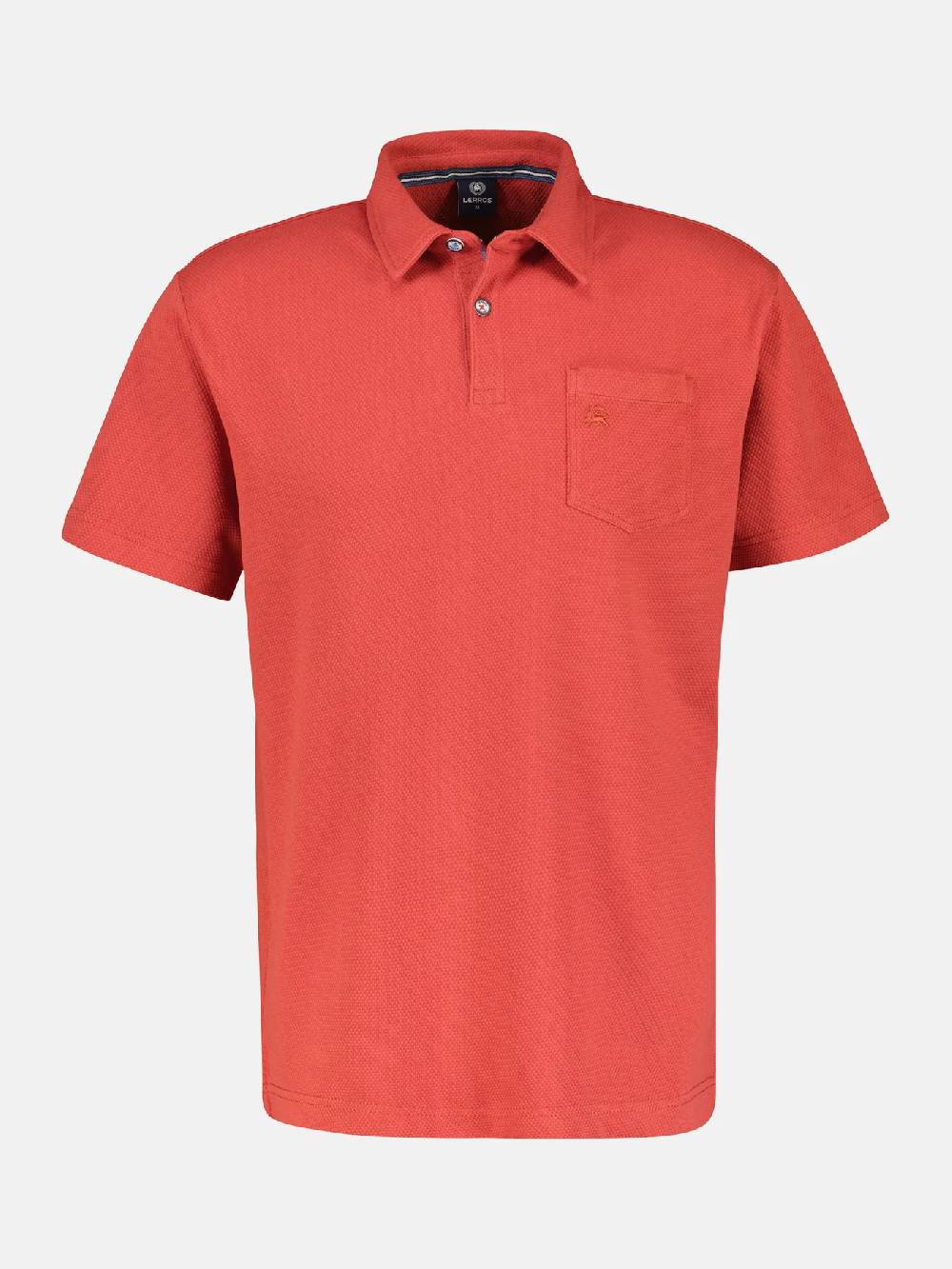 Lerros 2443204 POLOSHIRT IN SPORTIEVE WAFELPIQUÉKWALITEIT (327 DEEP CORAL RED) Black Friday