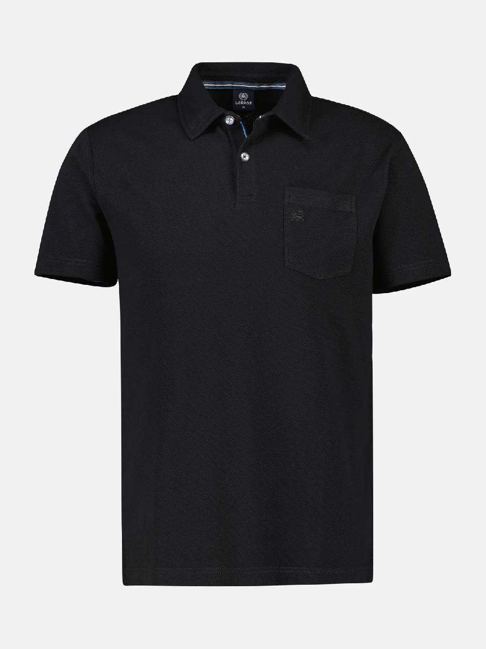Lerros 2443204 POLOSHIRT IN SPORTIEVE WAFELPIQUÉKWALITEIT (290 BLACK) Cyber Monday