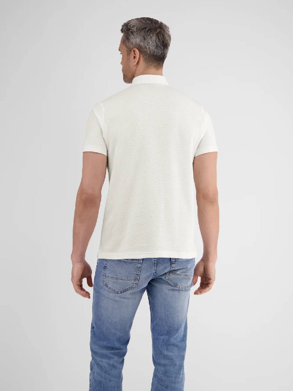 Lerros 2443204 POLOSHIRT IN SPORTIEVE WAFELPIQUÉKWALITEIT (103 BROKEN WHITE) Weihnachtsangebot
