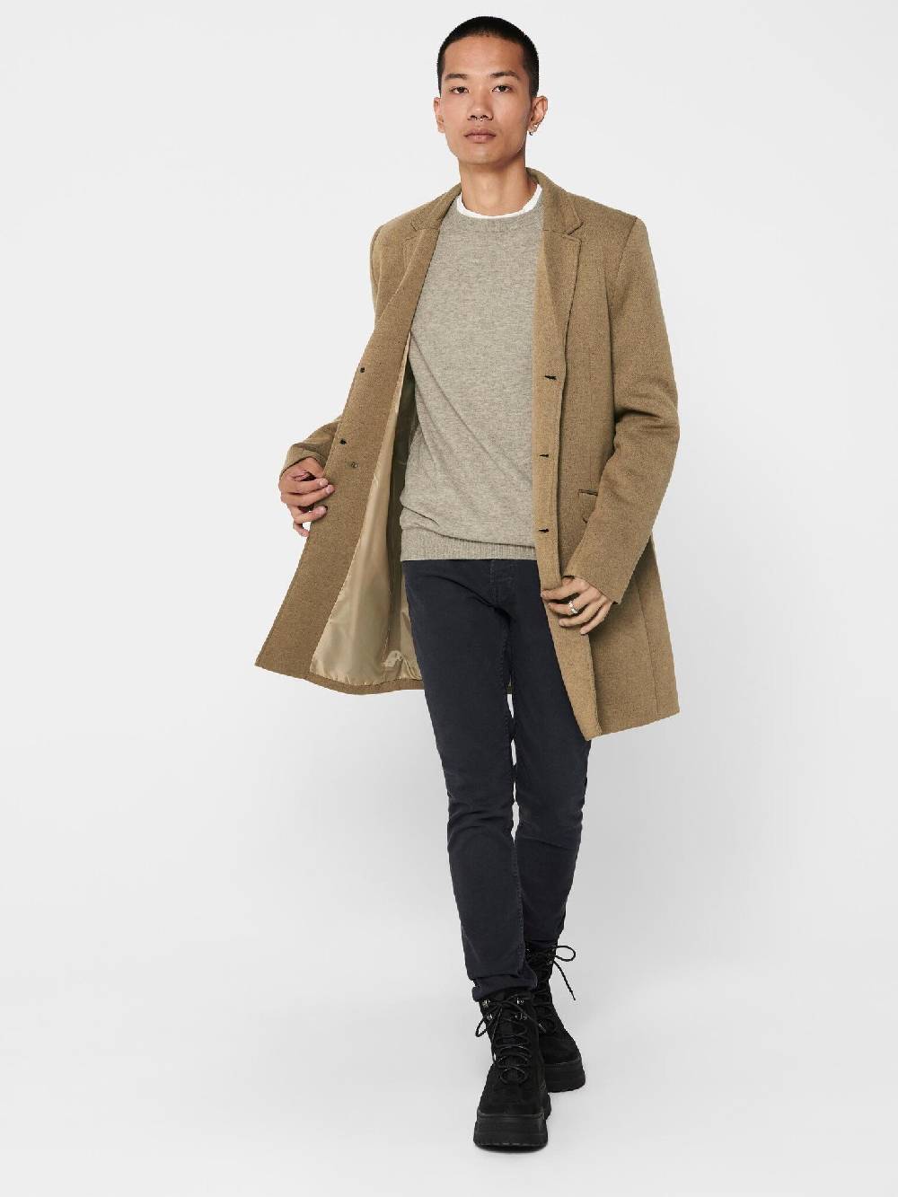 Only & Sons Onsjulian King Coat IN OTW VD CS (216332 Camel) Neueste Stile