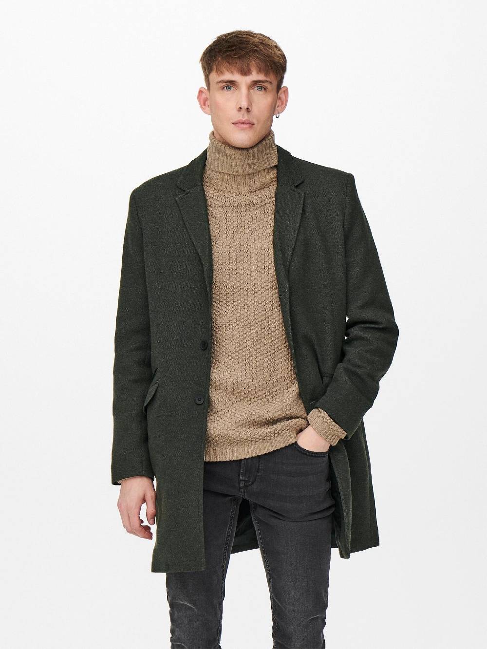 Only & Sons Onsjulian King Coat IN OTW VD CS (187719 Peat) Letzte 2 Tage