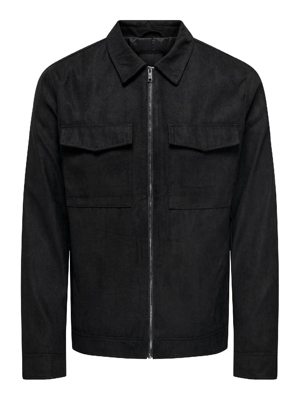 Only & Sons Onswill Fake Suede Jacket OTW (187679 Black) Bis zu 50% Rabatt