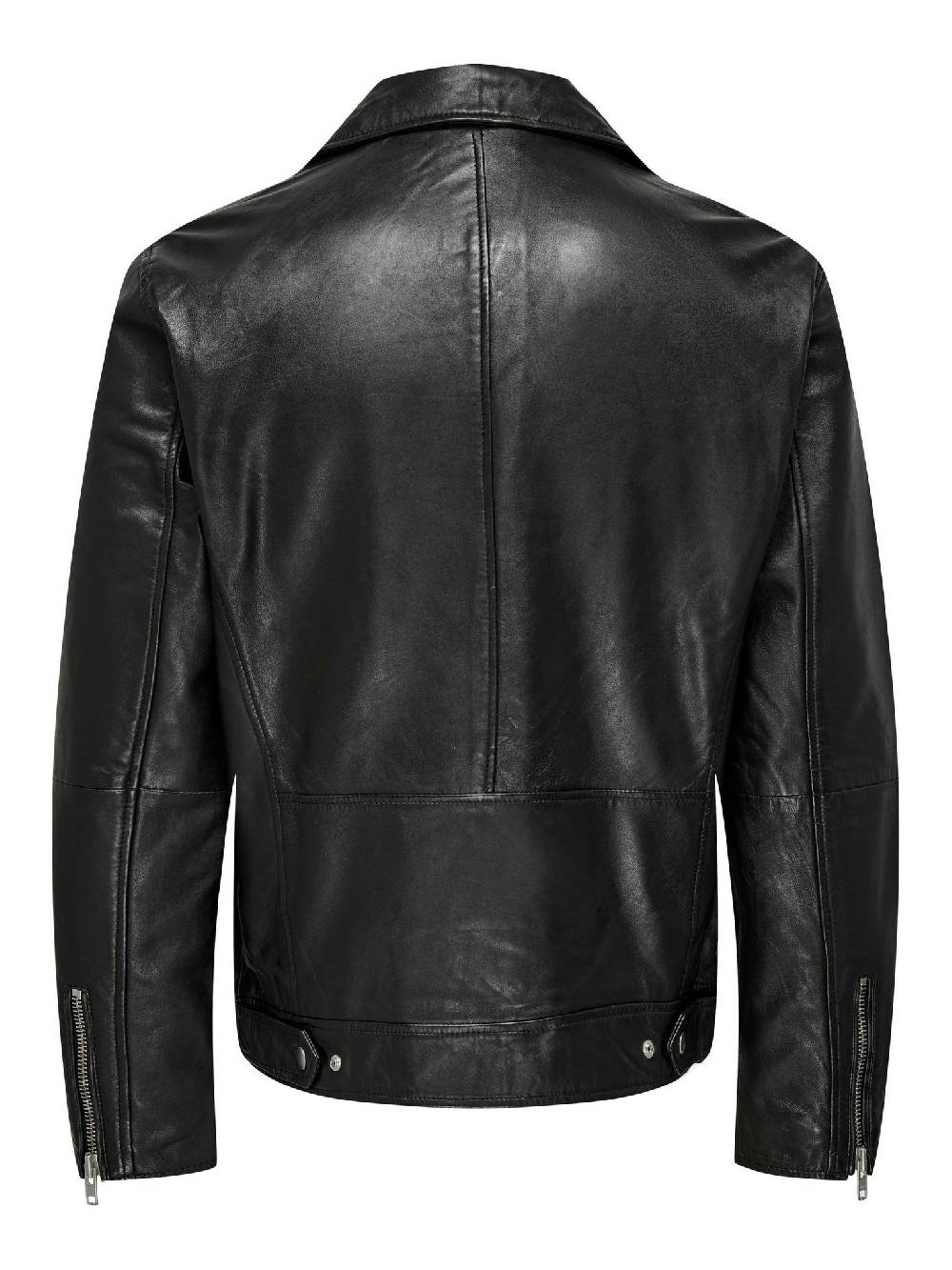 Only & Sons ONSJOHN LEATHER BIKER JACKET OTW (Black) Sonderangebote