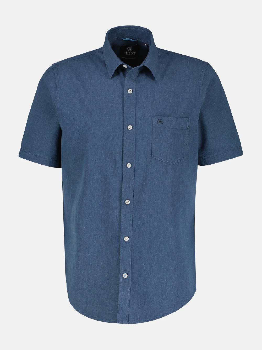 Lerros 2442010 CASUAL KATOENEN LINNEN OVERHEMD (485 CLASSIC NAVY) Letzter Tag