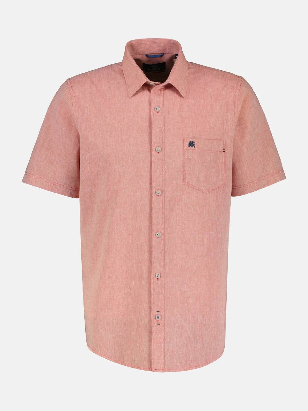 Lerros 2442010 CASUAL KATOENEN LINNEN OVERHEMD (327 DEEP CORAL RED) Bis zu 50% Rabatt
