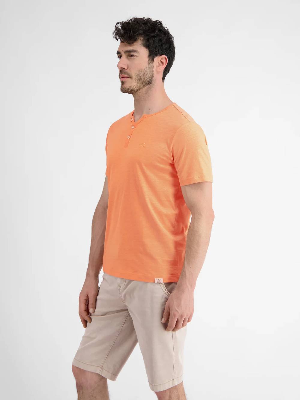 Lerros 2433908 BASIS HENLEY-SHIRT (927 MELLOW PEACH) Bis zu 65% Rabatt
