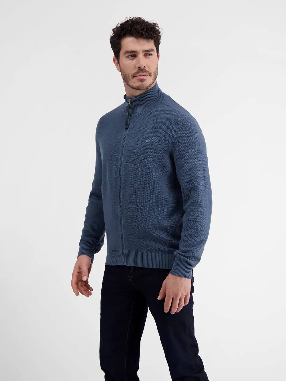 Lerros 23D5503 VEST MET OPSTAANDE KRAAG (448 STORM BLUE) Super Rabatt