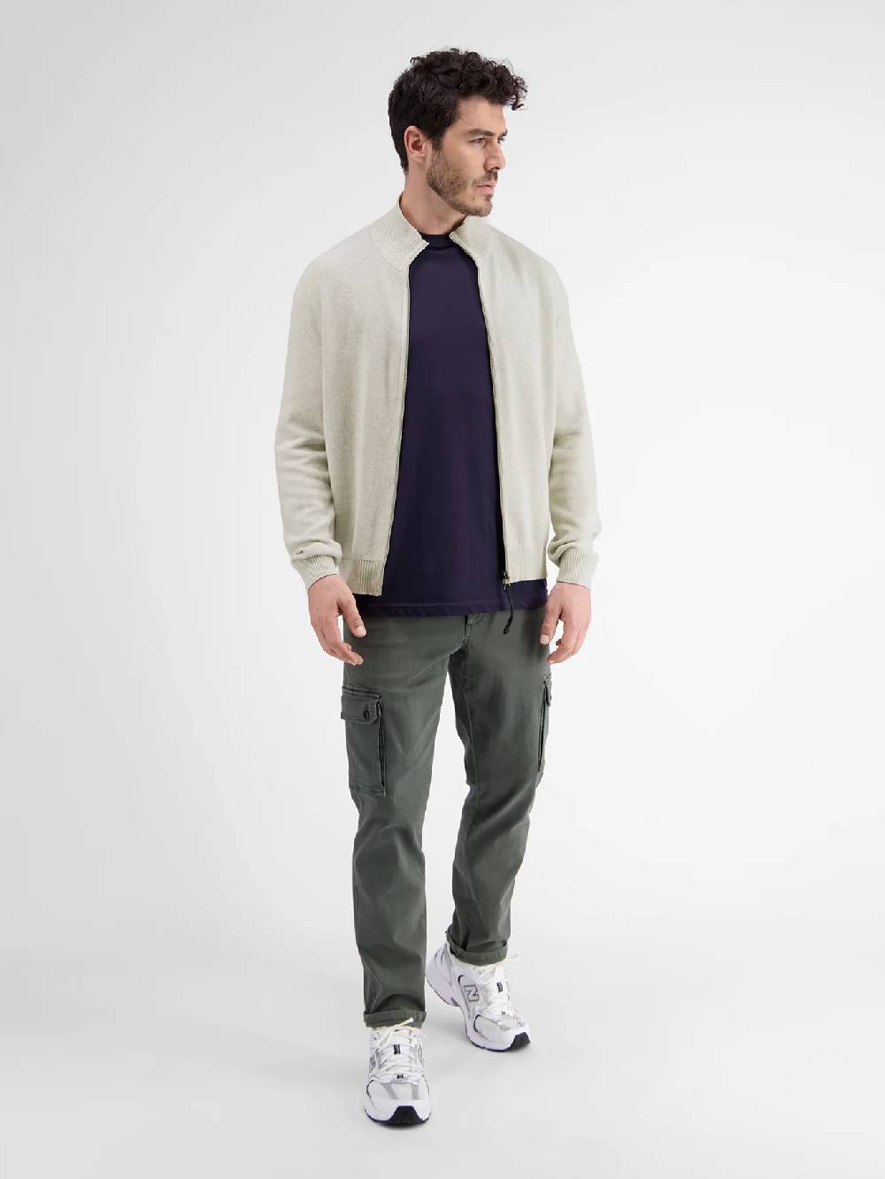Lerros 23D5503 VEST MET OPSTAANDE KRAAG (127 FOG WHITE MELANGE) Riesige Rabatte
