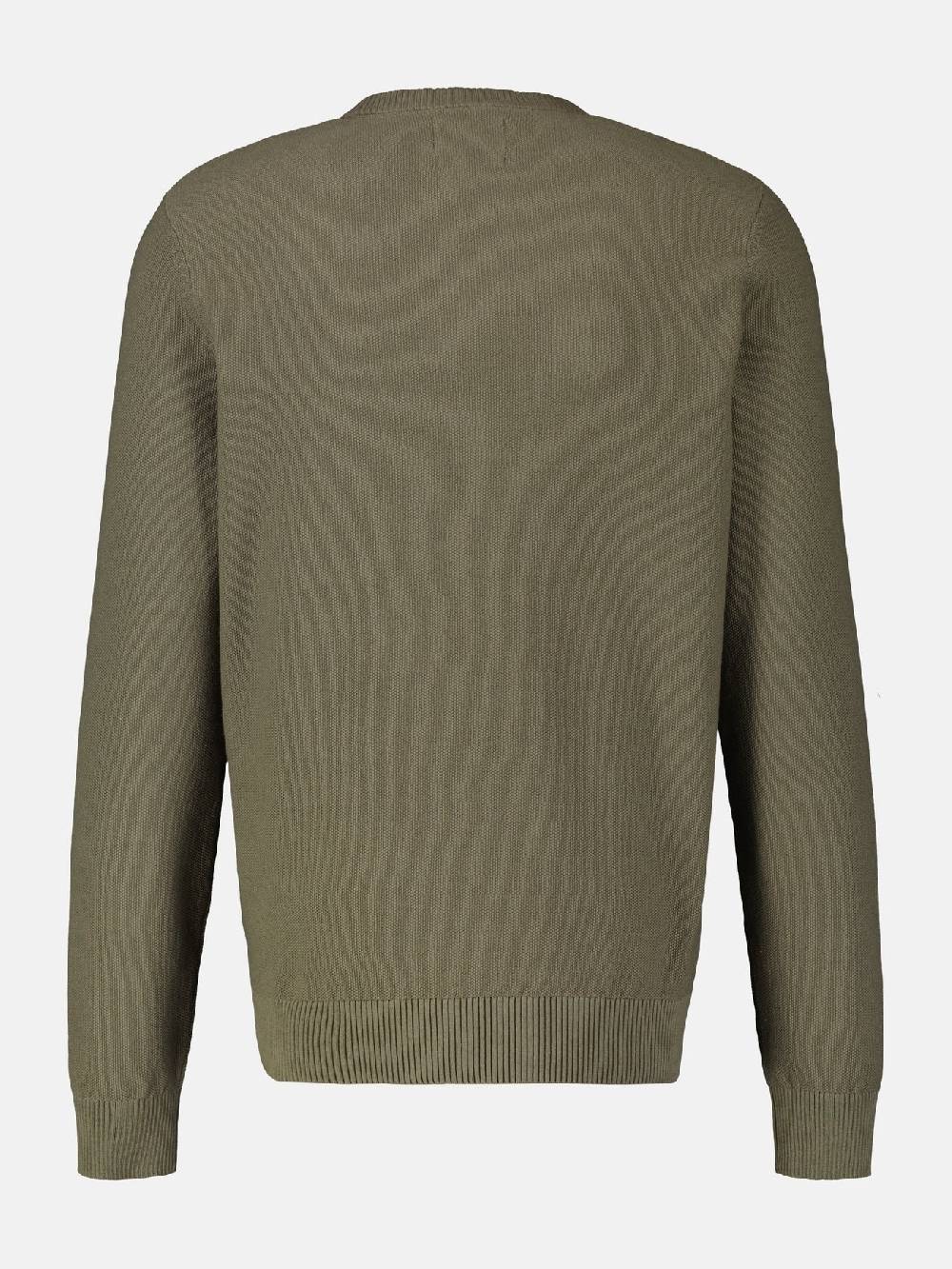 Lerros 23D5001 GEBREIDE TRUI MET RONDE HALS (659 AGED OLIVE) Clearance-Verkauf