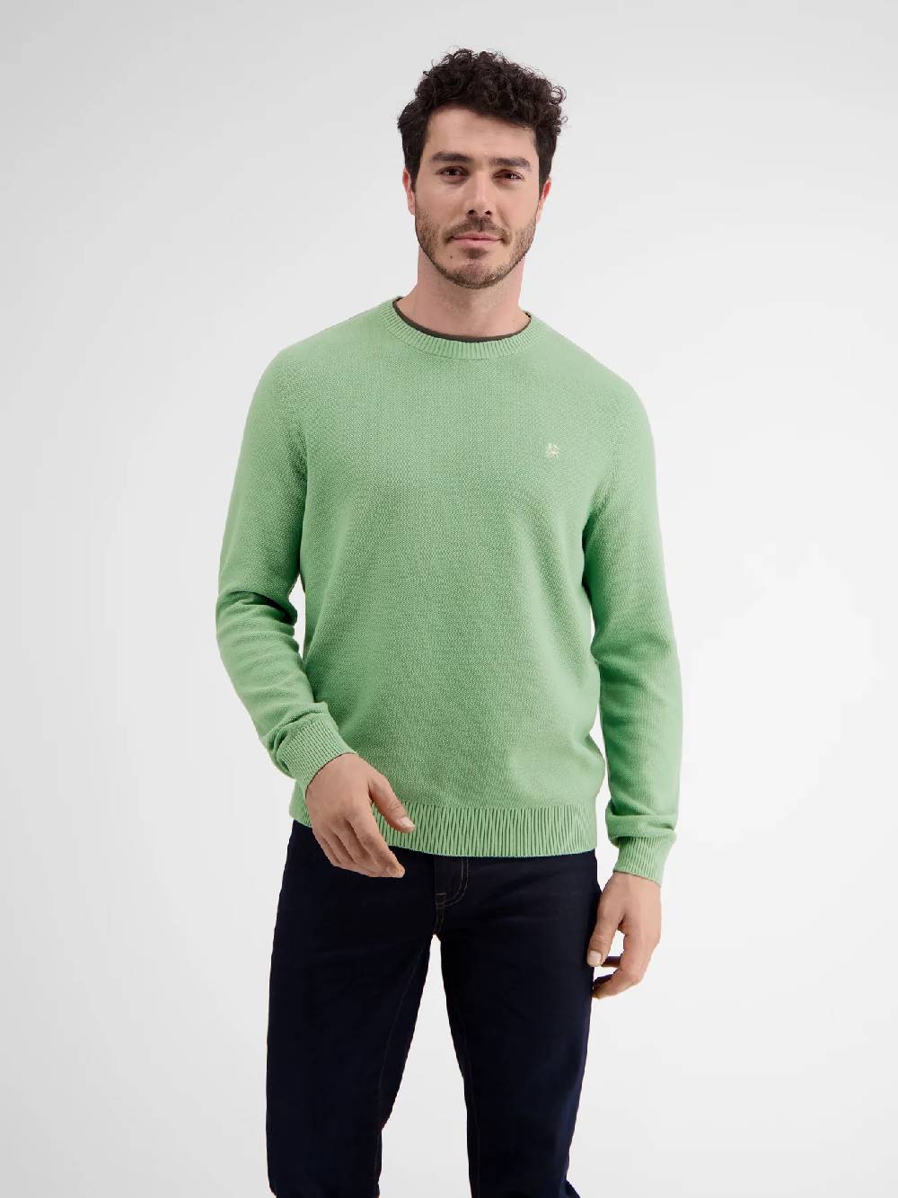 Lerros 23D5001 GEBREIDE TRUI MET RONDE HALS (612 SAGE GREEN) Kostenloser Versand international