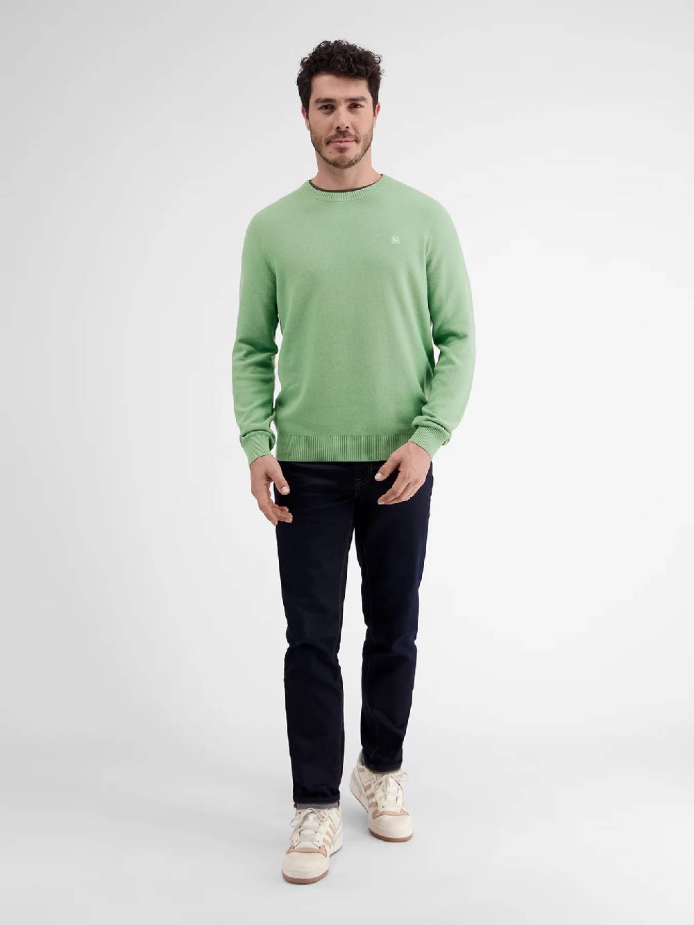Lerros 23D5001 GEBREIDE TRUI MET RONDE HALS (612 SAGE GREEN) Kostenloser Versand international