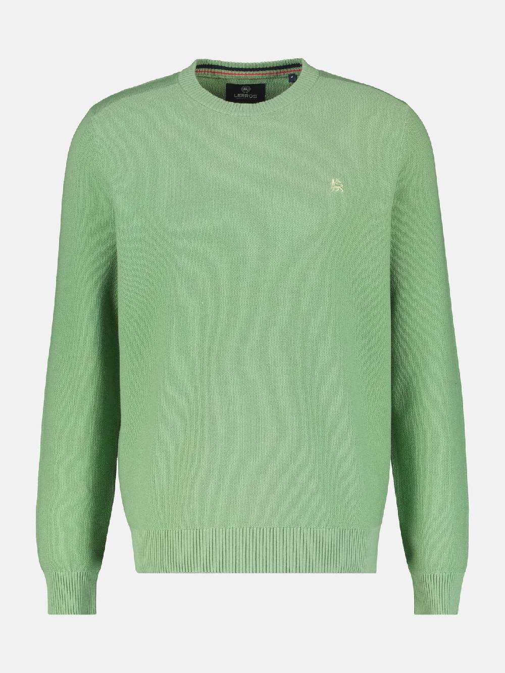 Lerros 23D5001 GEBREIDE TRUI MET RONDE HALS (612 SAGE GREEN) Kostenloser Versand international