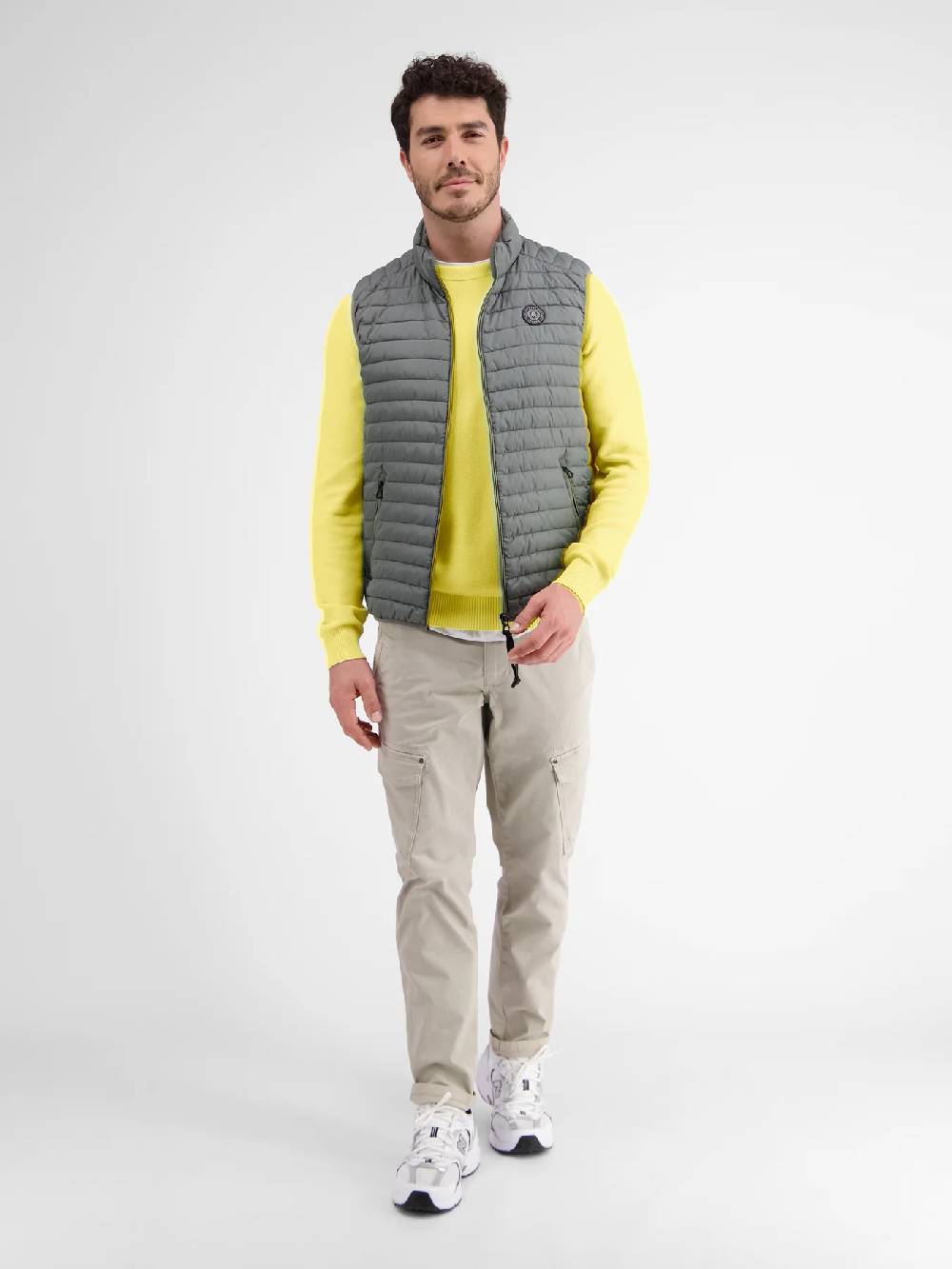Lerros 23D5001 GEBREIDE TRUI MET RONDE HALS (518 PURE LEMON) Fabrikladen