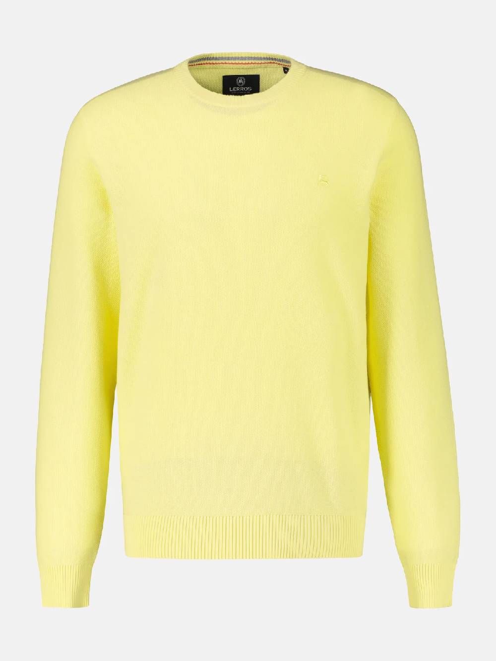Lerros 23D5001 GEBREIDE TRUI MET RONDE HALS (518 PURE LEMON) Fabrikladen