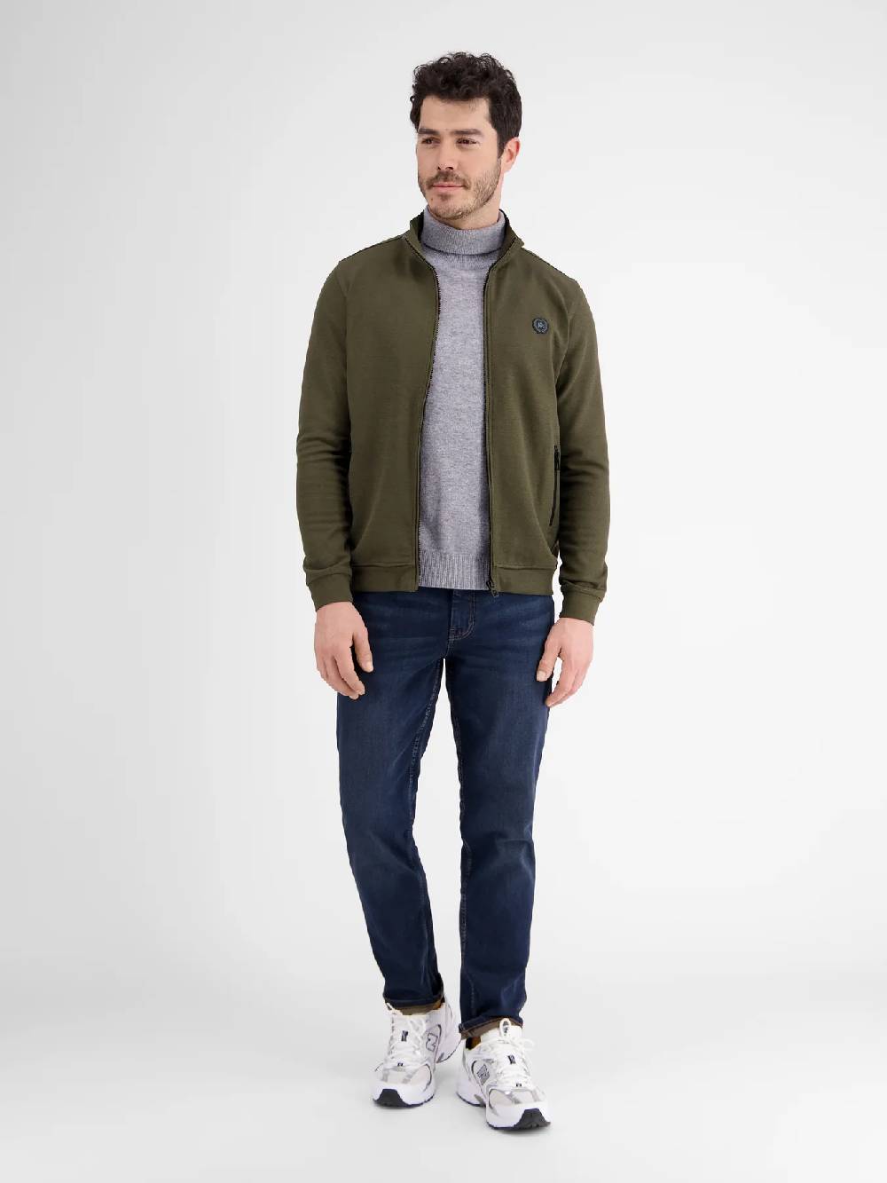 Lerros 23D4503 GESTRUCTUREERD SWEATJACK (659 AGED OLIVE) Speichern exportieren