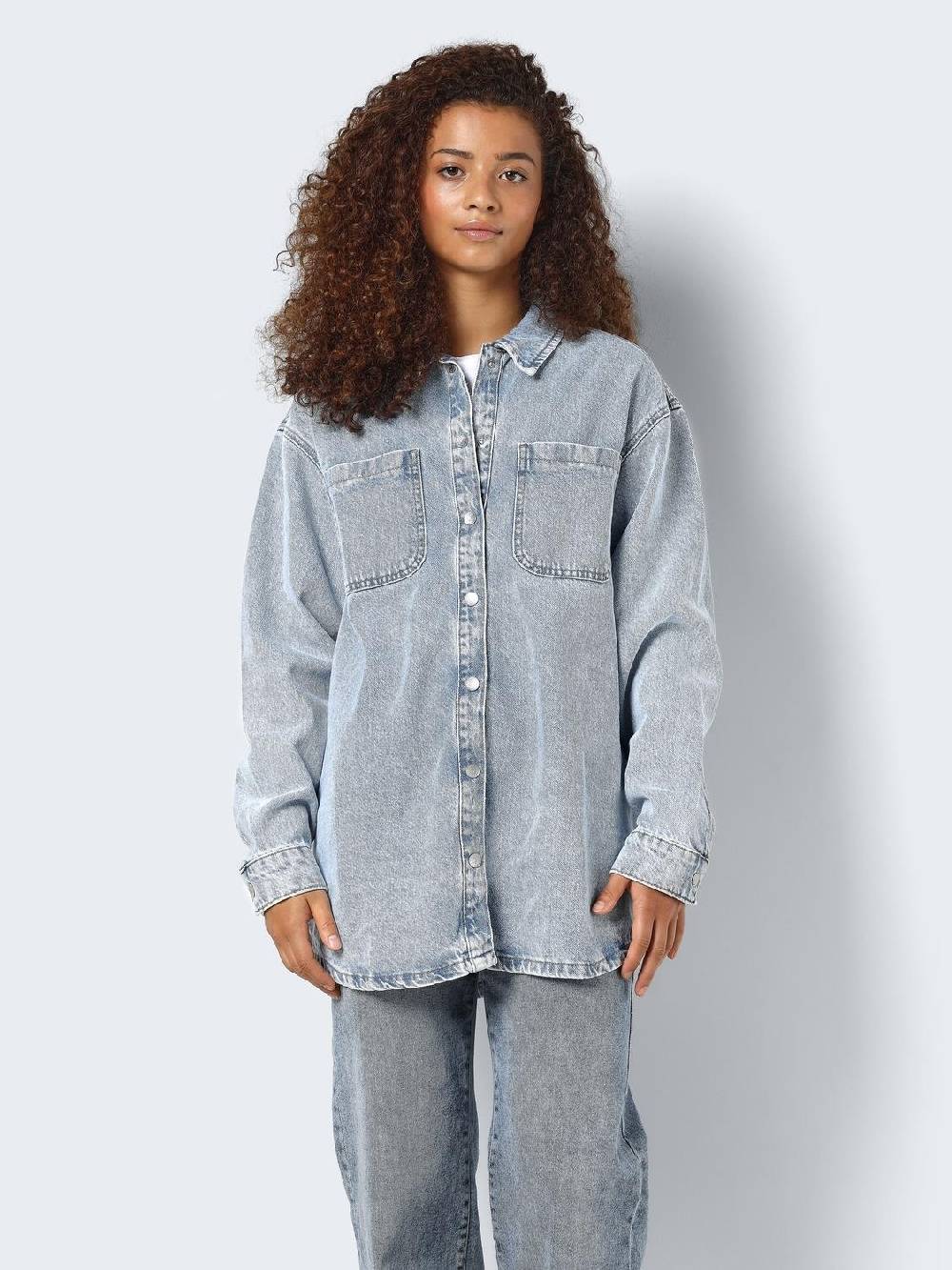 NOISY MAY NMALVA L/S DENIM SHACKET Begrenztes Angebot