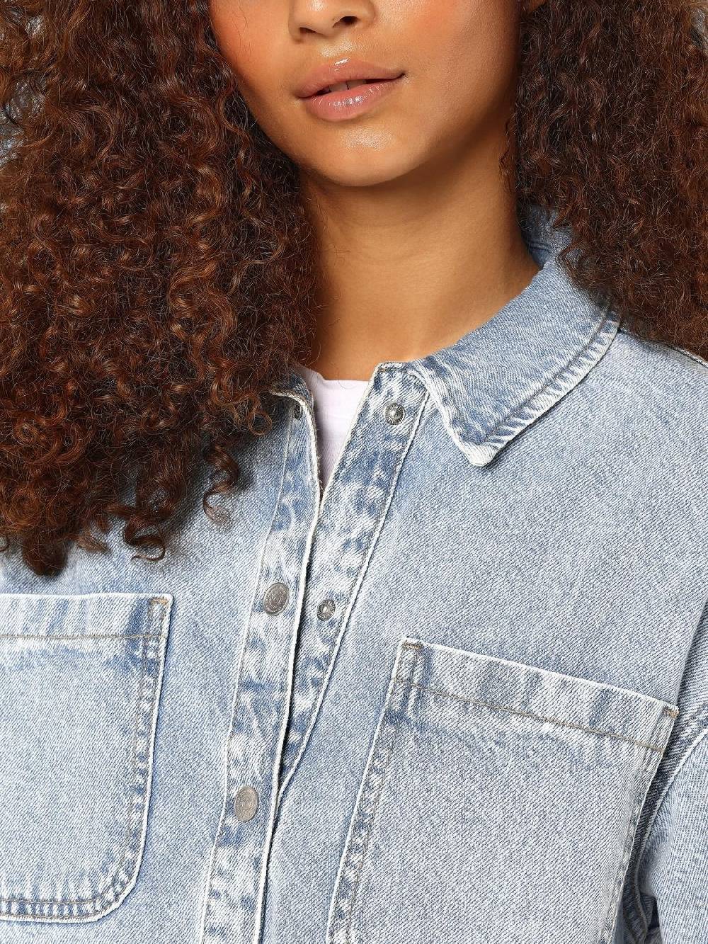 NOISY MAY NMALVA L/S DENIM SHACKET Begrenztes Angebot
