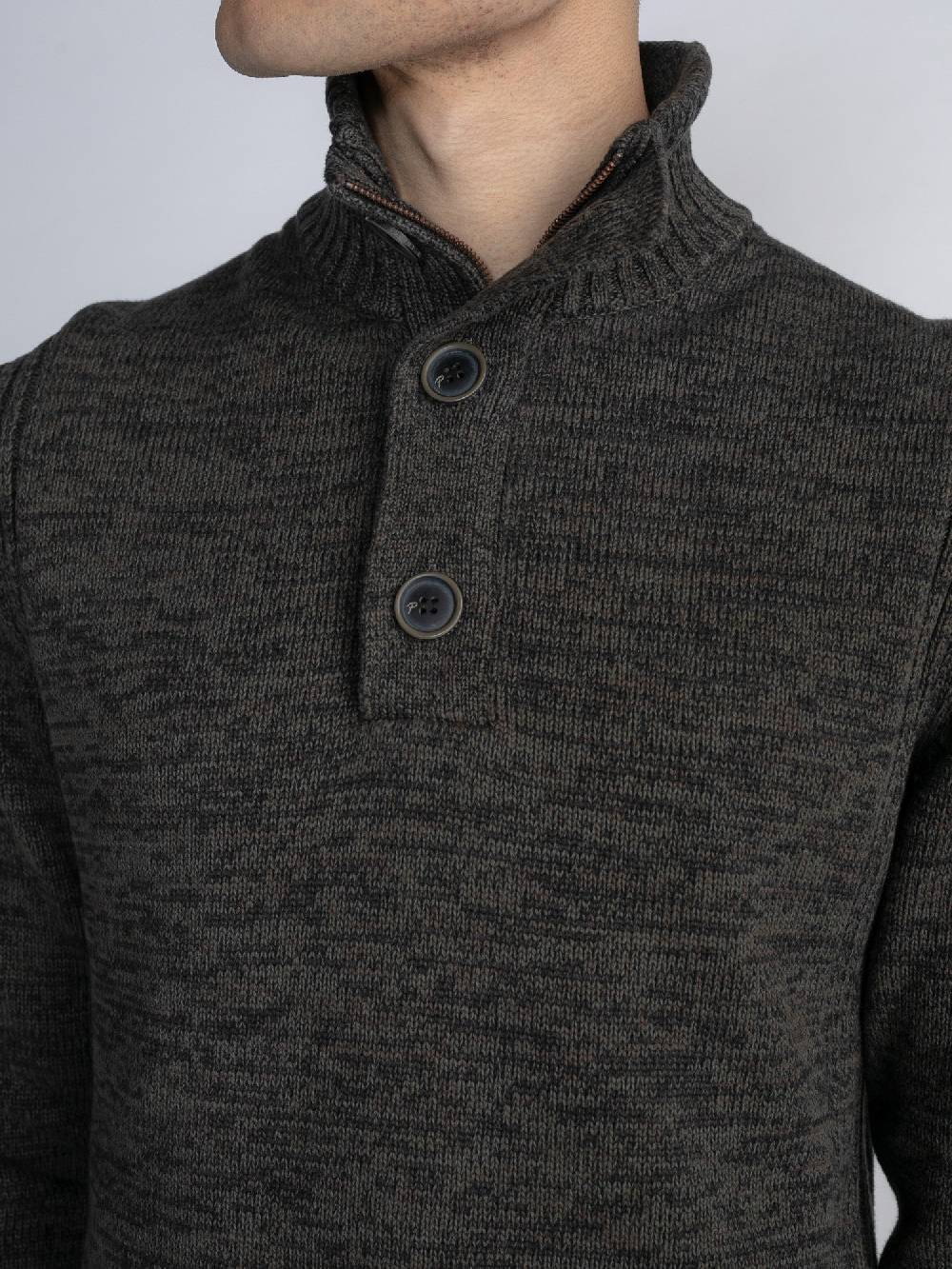 Petrol M-3030-Kwc206 - Men Knitwear Collar (6143 Forest Night) Sonderangebote